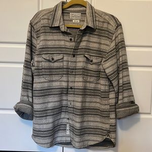 Aztec button down flannel shirt